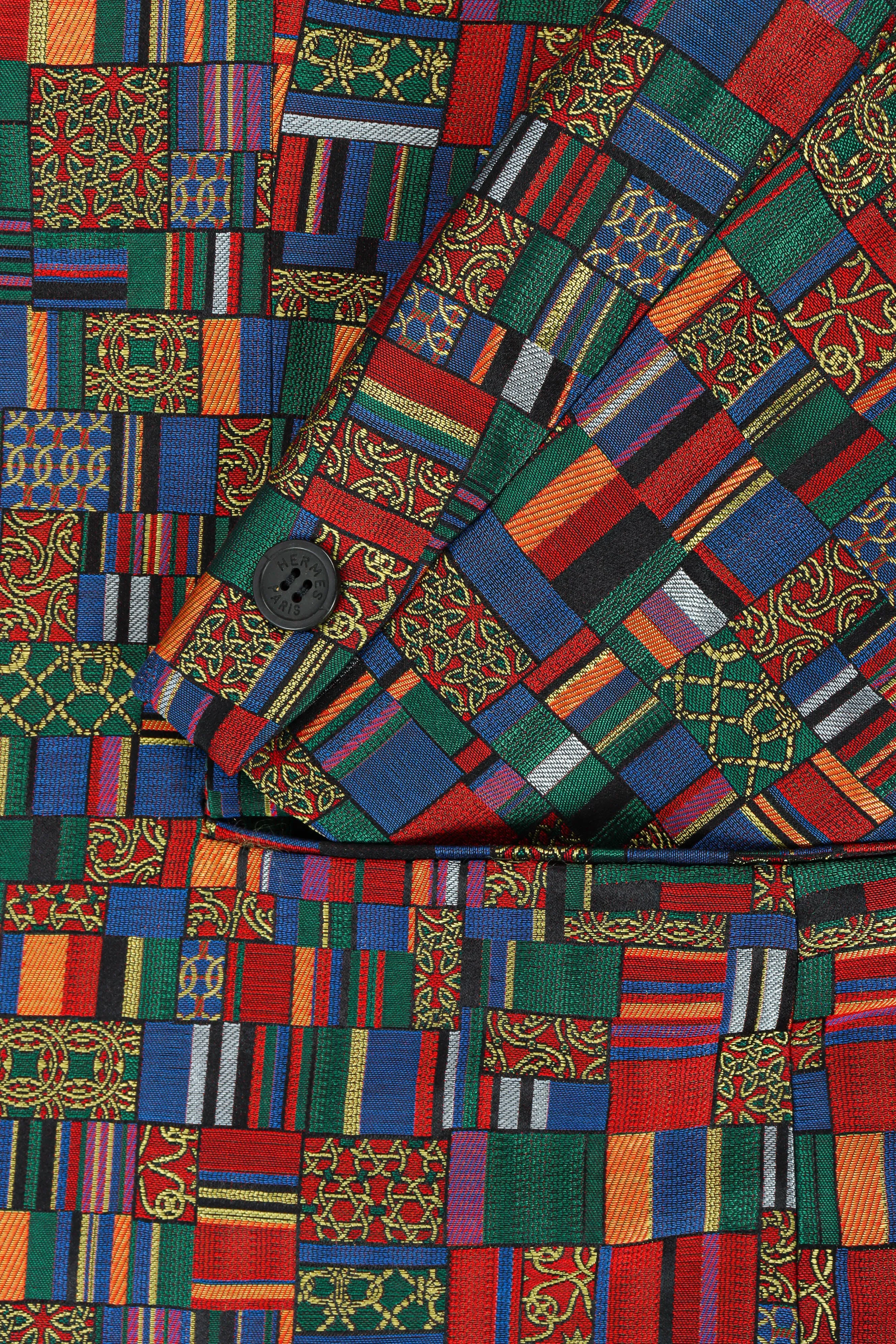 Mosaic Patchwork Silk Blazer