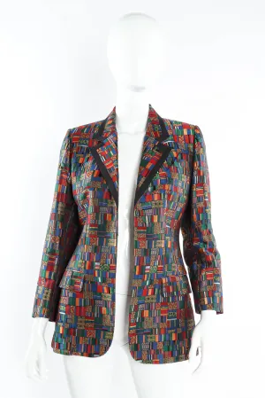 Mosaic Patchwork Silk Blazer
