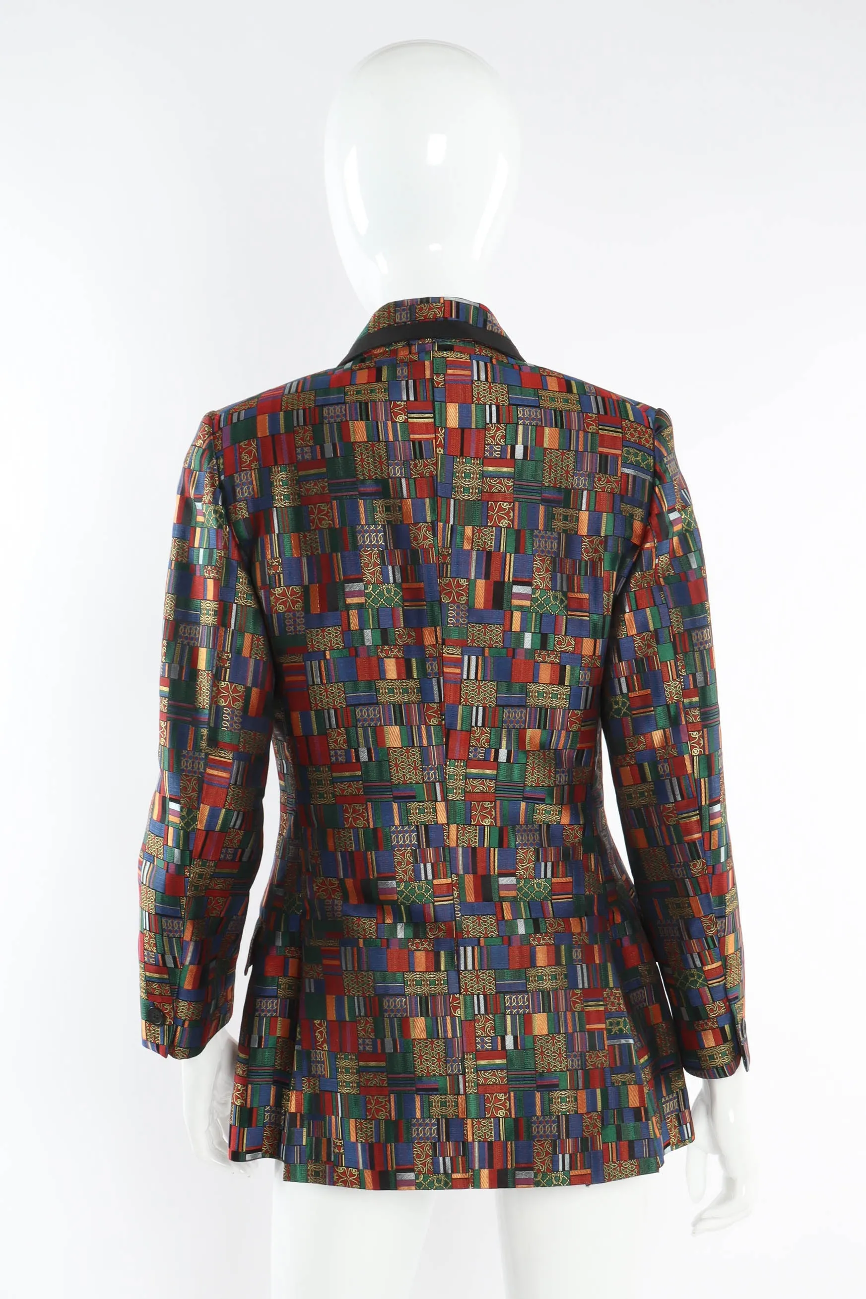 Mosaic Patchwork Silk Blazer