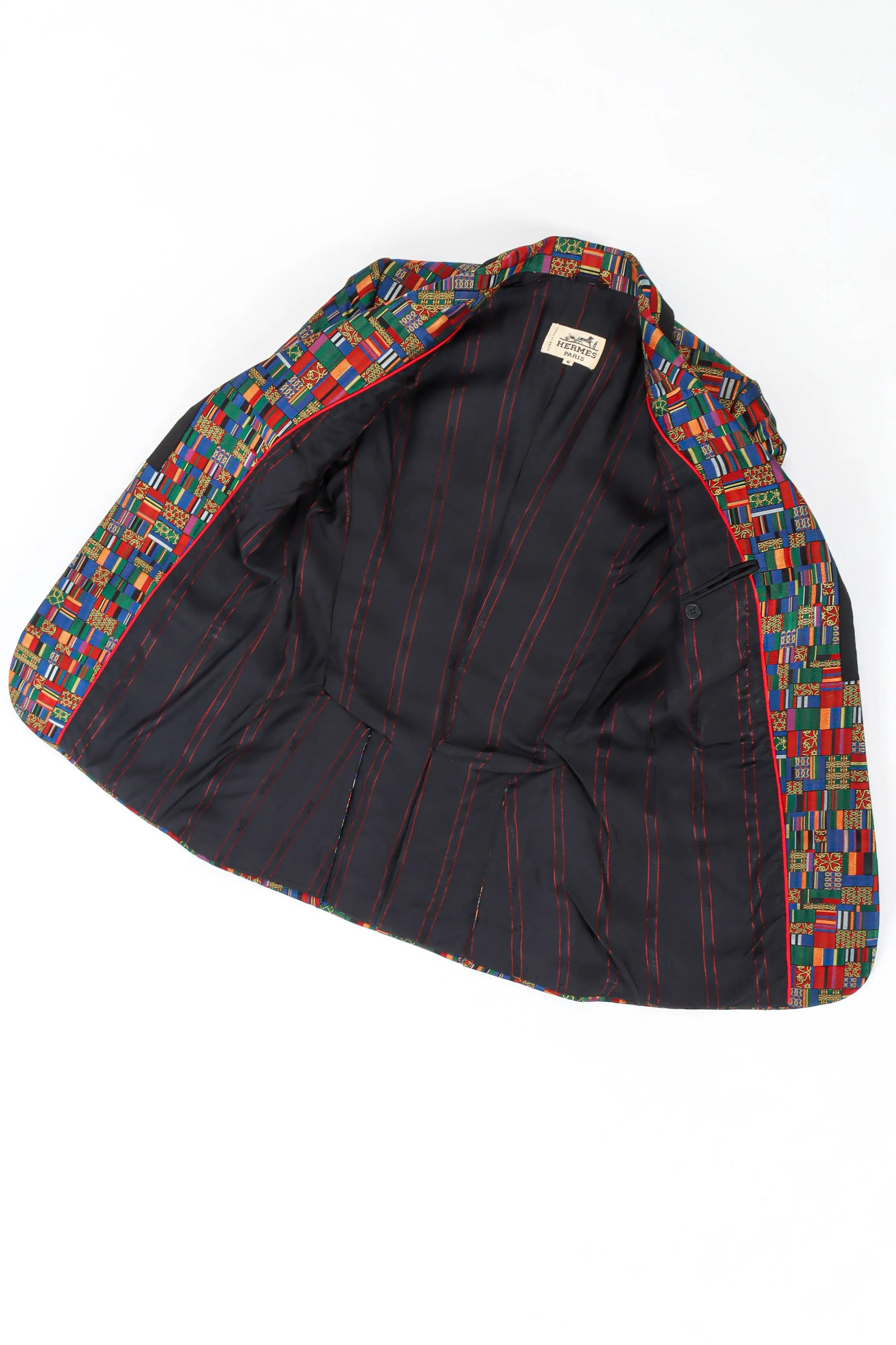 Mosaic Patchwork Silk Blazer