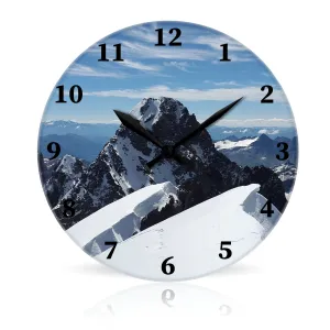 Mountain Tops <br>Round Acrylic Wall Clock 10.75"