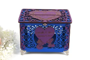 Mouse Wedding Card Box, Cartoon Themed Wedding Money Box, Couple Mouse Cards Holder for Sweet 16-th Party Decorations,&nbsp;Quinceanera Money Box, Cards Holder for Sweet 15-th, Wedding Reception, Wedding Gift, Handmade Gifts