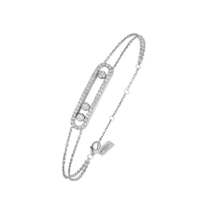 Move Classique 18K White Gold Pavé Diamond Bracelet