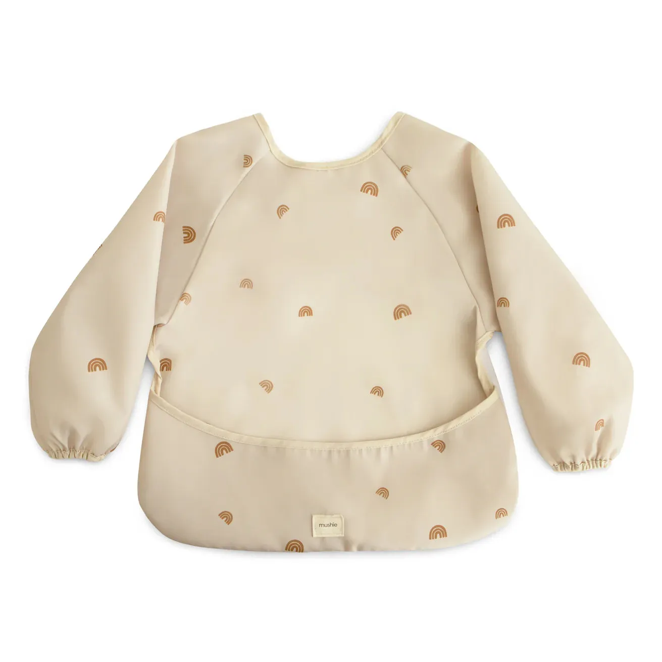 Mushie Long Sleeve Bib (Rainbows)