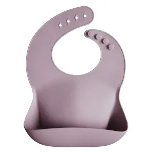 Mushie Silicone Baby Bib (Pale Mauve)