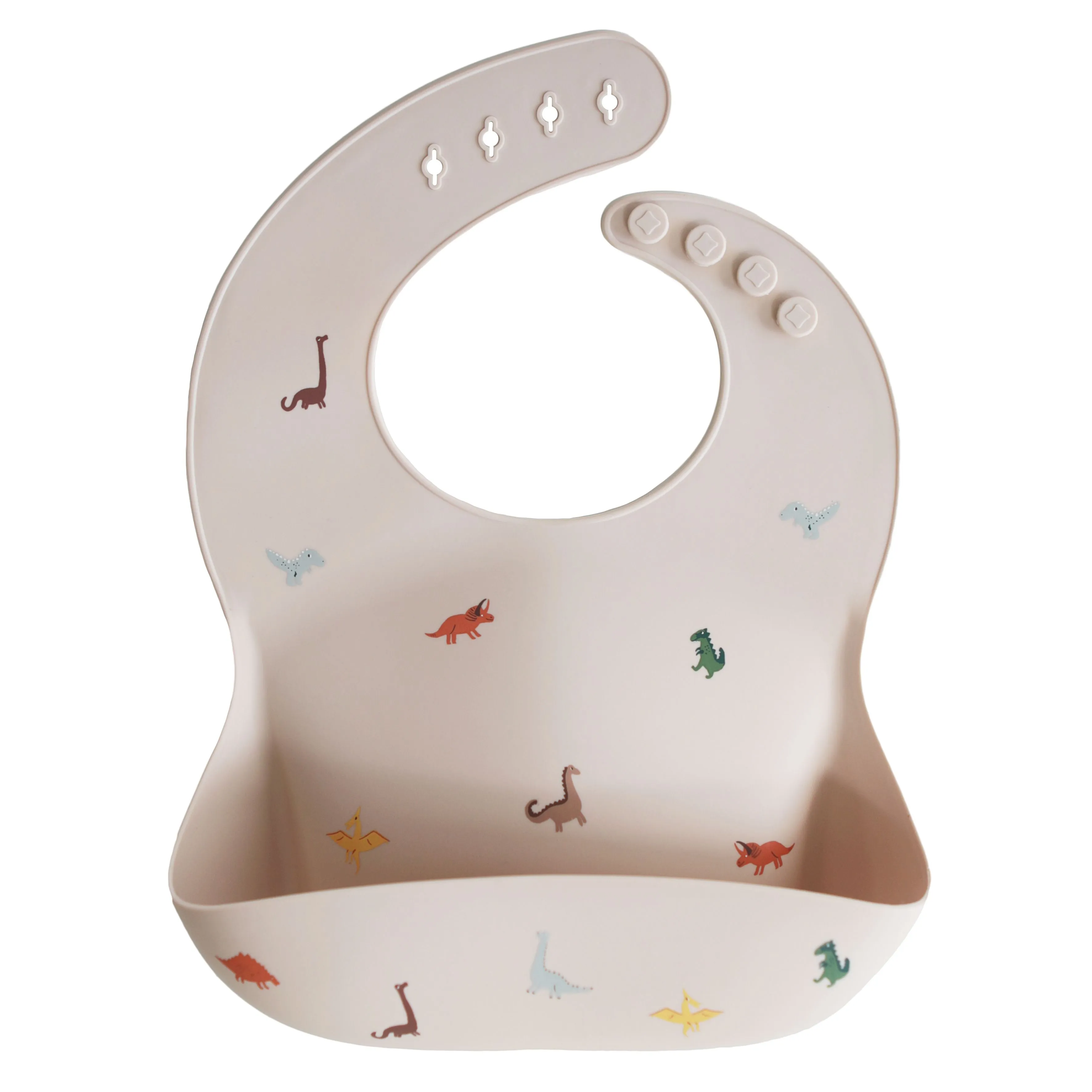 Mushie | Silicone | Dinosaur Bib