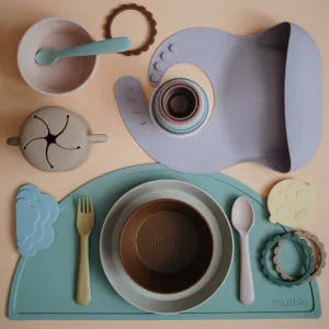 Mushie Silicone Pocket Bib (Pale Mauve)