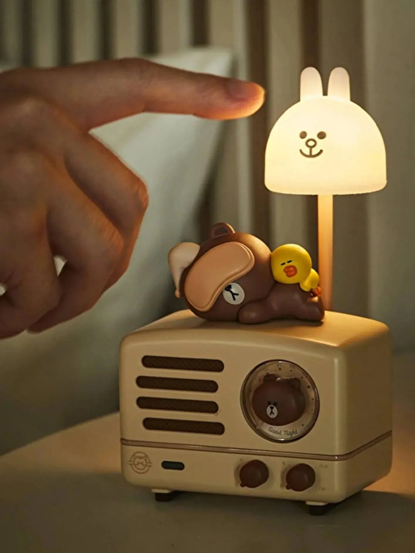 Muzen OTR Metal Linefriends Lambalı Bluetooth Hoparlör ve Radyo Set