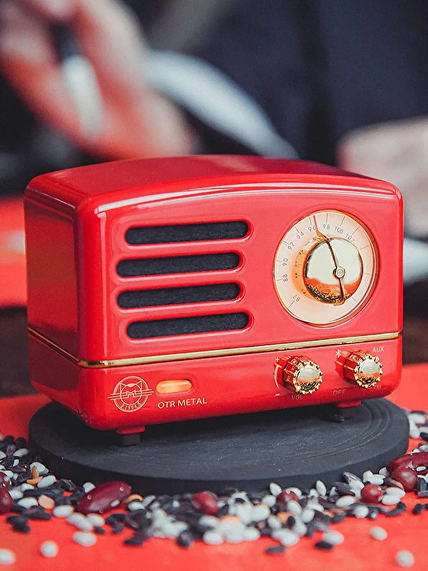 Muzen OTR Metal - Red Type-C (Taşınabilir FM Radyolu Bluetooth Hoparlör)