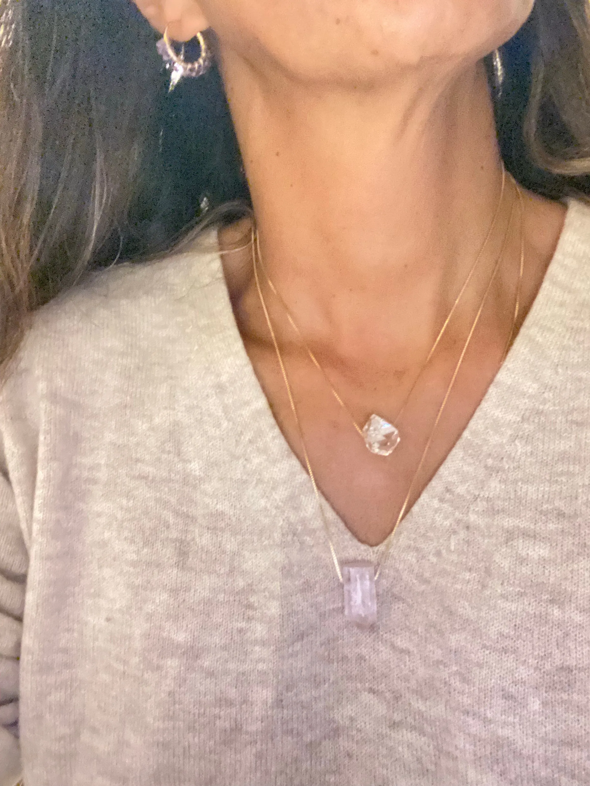 N gemstone rose quartz