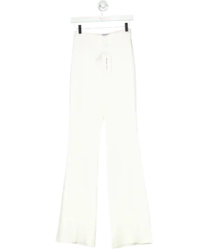 Nadine Merabi White Charlotte Trousers UK XS