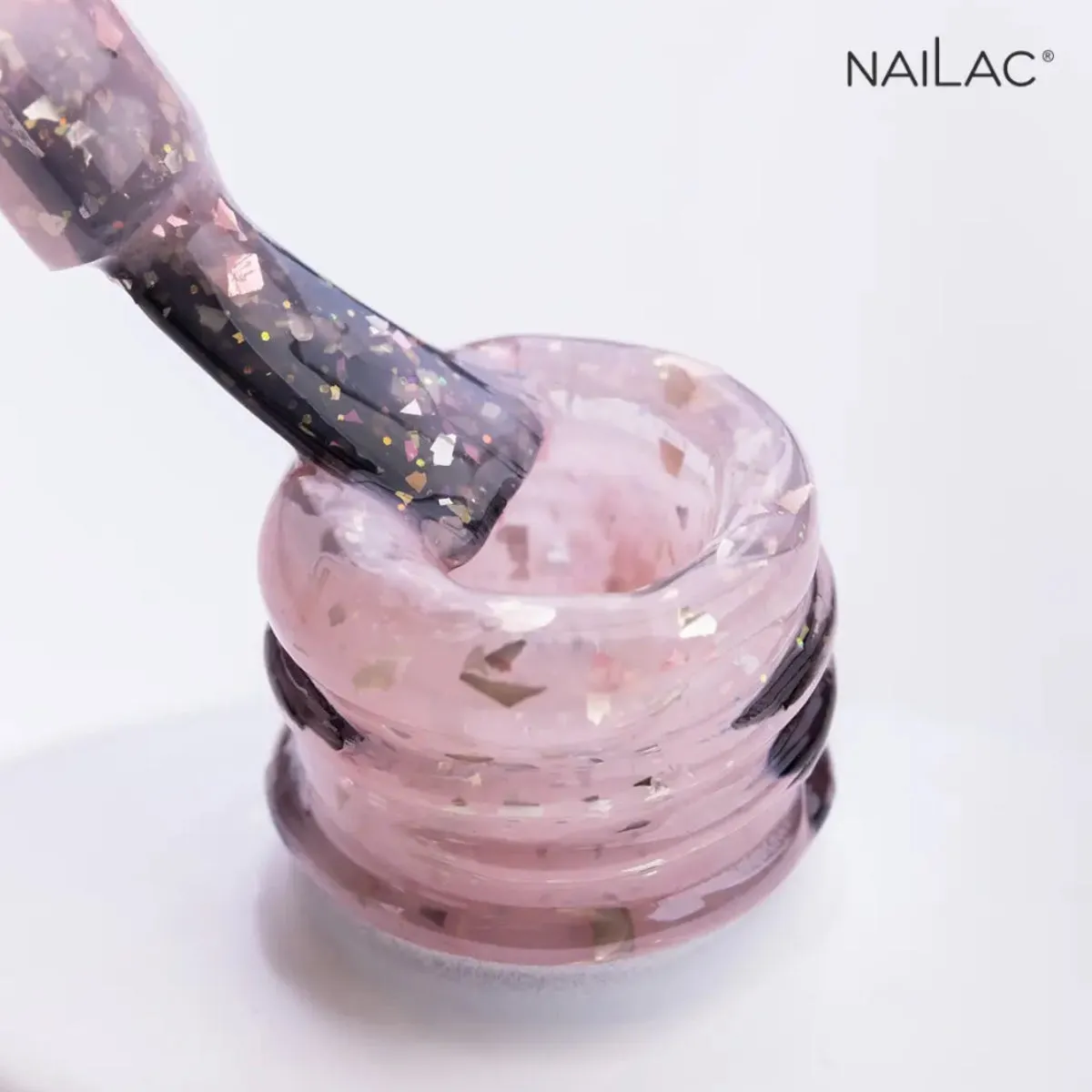 NaiLac Hybrid UV/LED Glammy Rubber Base Powder & Rouge
