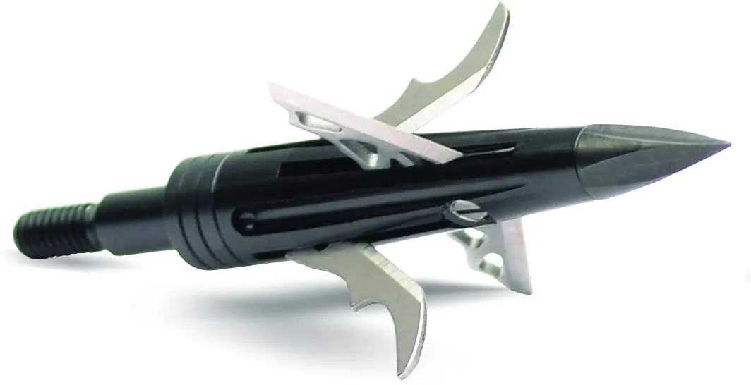 NAP New Archery Products DK4 Dark Knight 100 Grain Crossbow Hybrid Broadhead 3 Pack