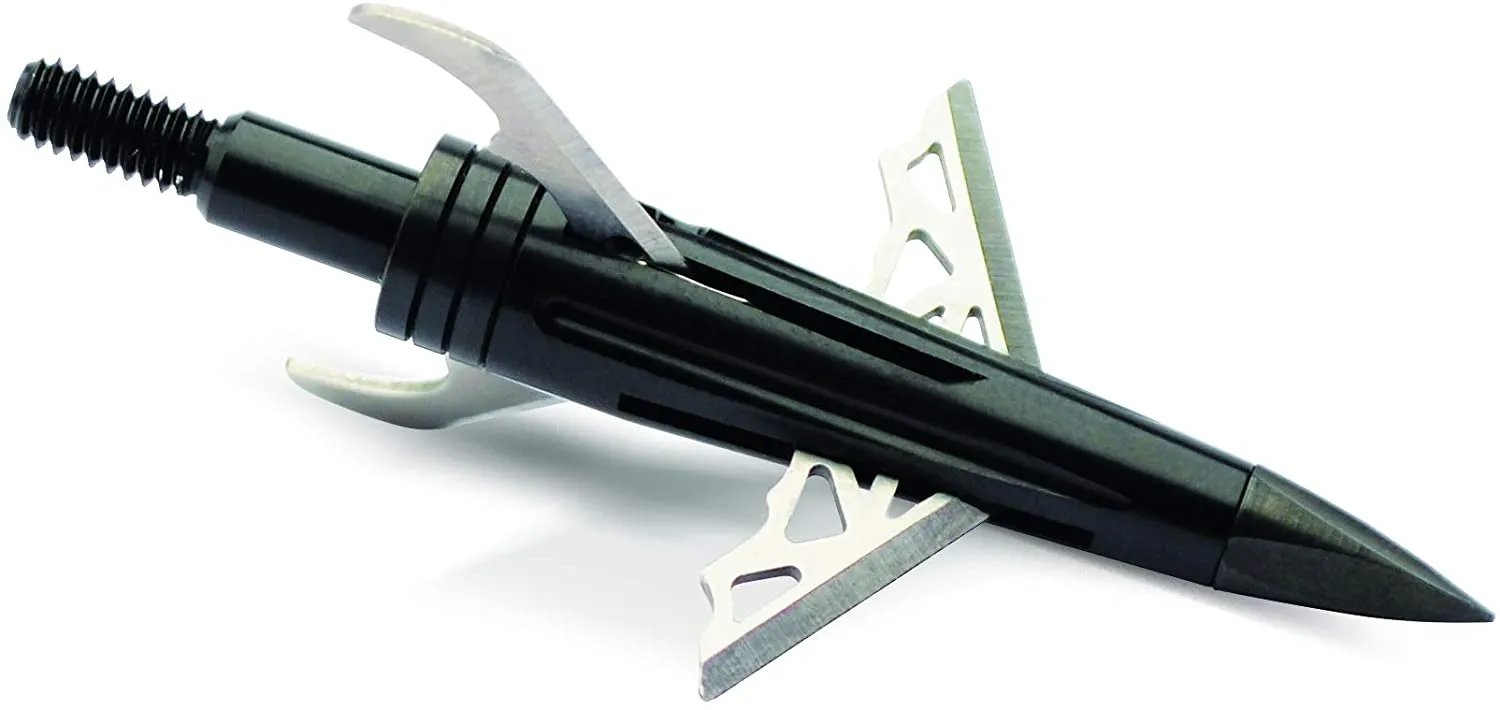 NAP New Archery Products DK4 Dark Knight 100 Grain Crossbow Hybrid Broadhead 3 Pack