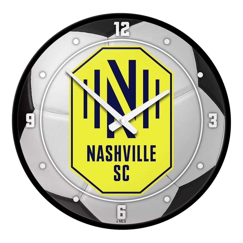 Nashville SC: Soccer Ball - Modern Disc Wall Clock
