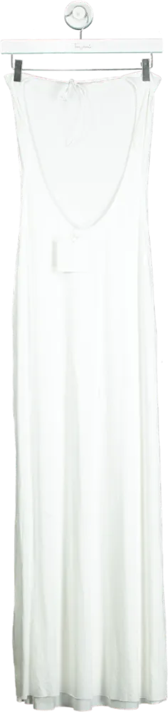 Natalie Rolt White Strapless Maxi Dress UK 6