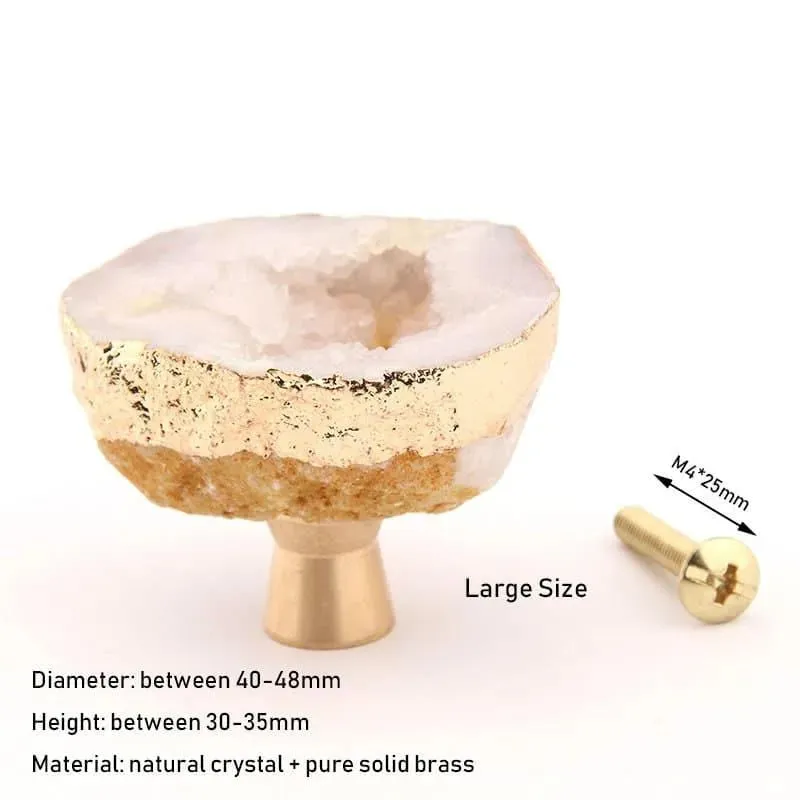 Natural Crystal Cabinet Door Knob