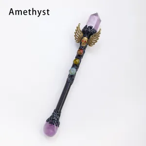 Natural Crystal Point Scepter Wand