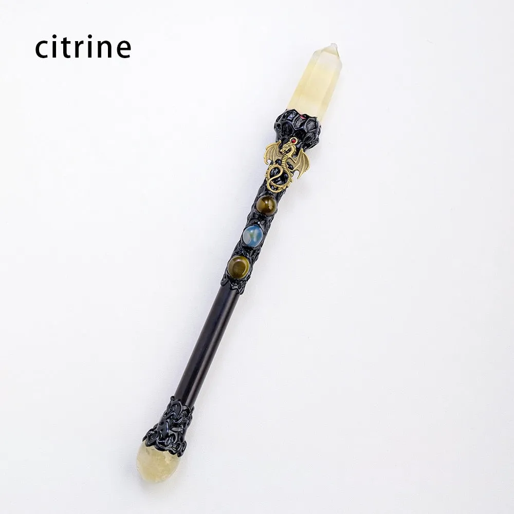 Natural Crystal Point Scepter Wand