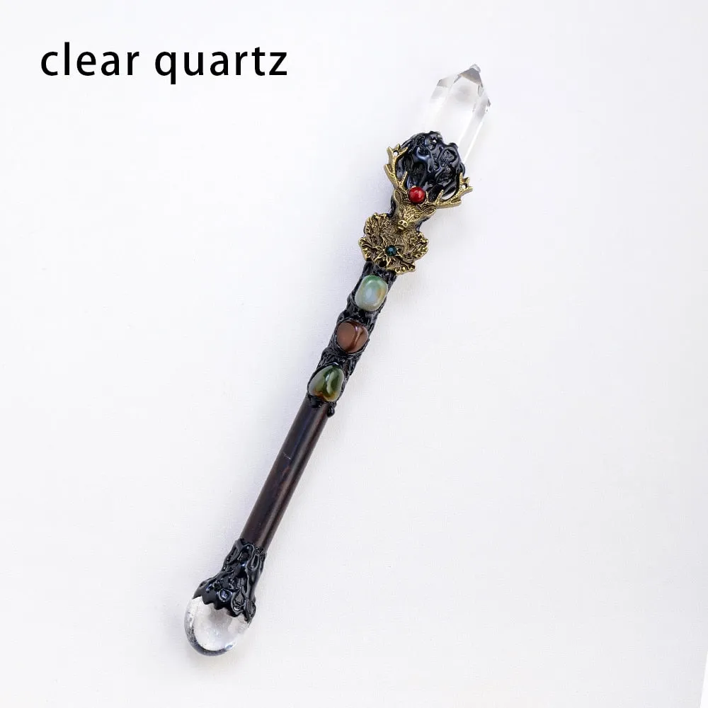Natural Crystal Point Scepter Wand