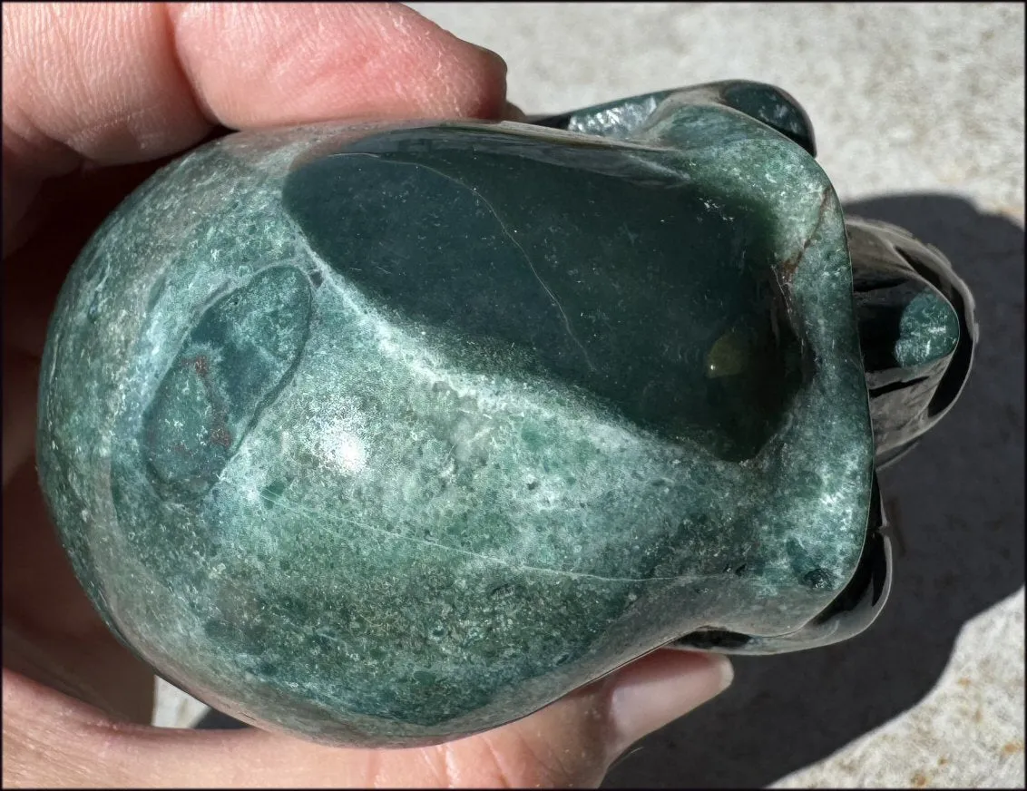 Natural Ocean Jasper   Moss Agate Mix CRYSTAL SKULL!