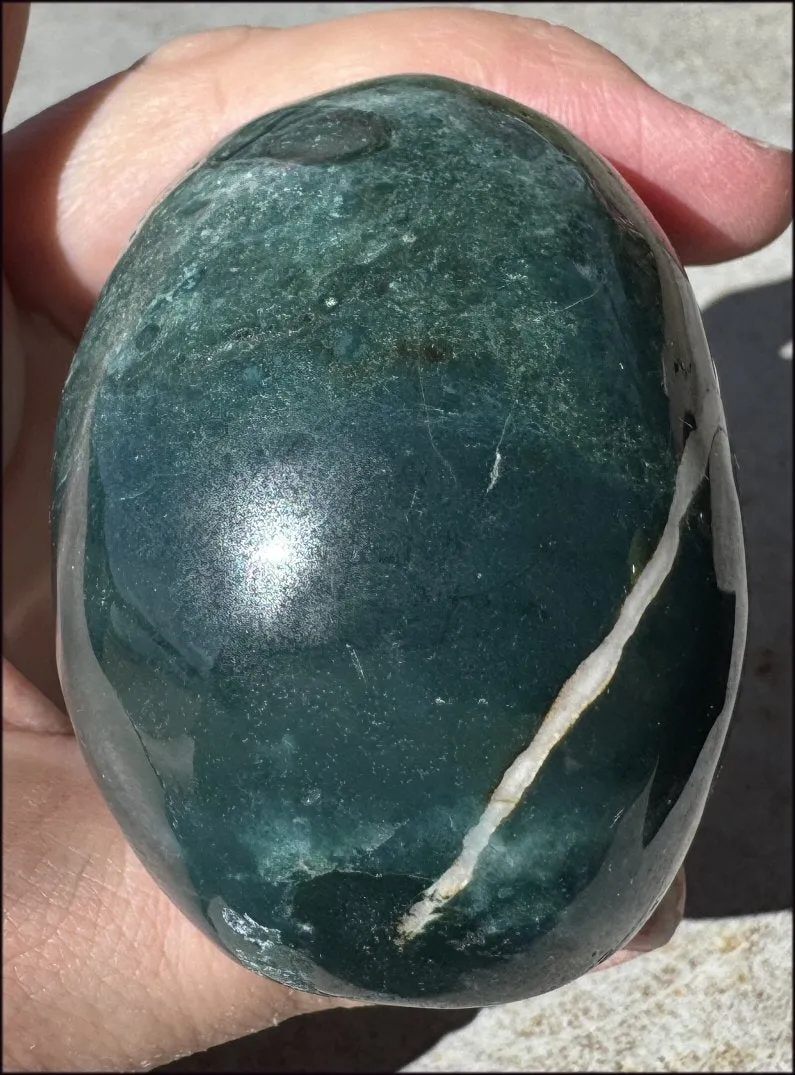 Natural Ocean Jasper   Moss Agate Mix CRYSTAL SKULL!