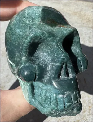 Natural Ocean Jasper   Moss Agate Mix CRYSTAL SKULL!