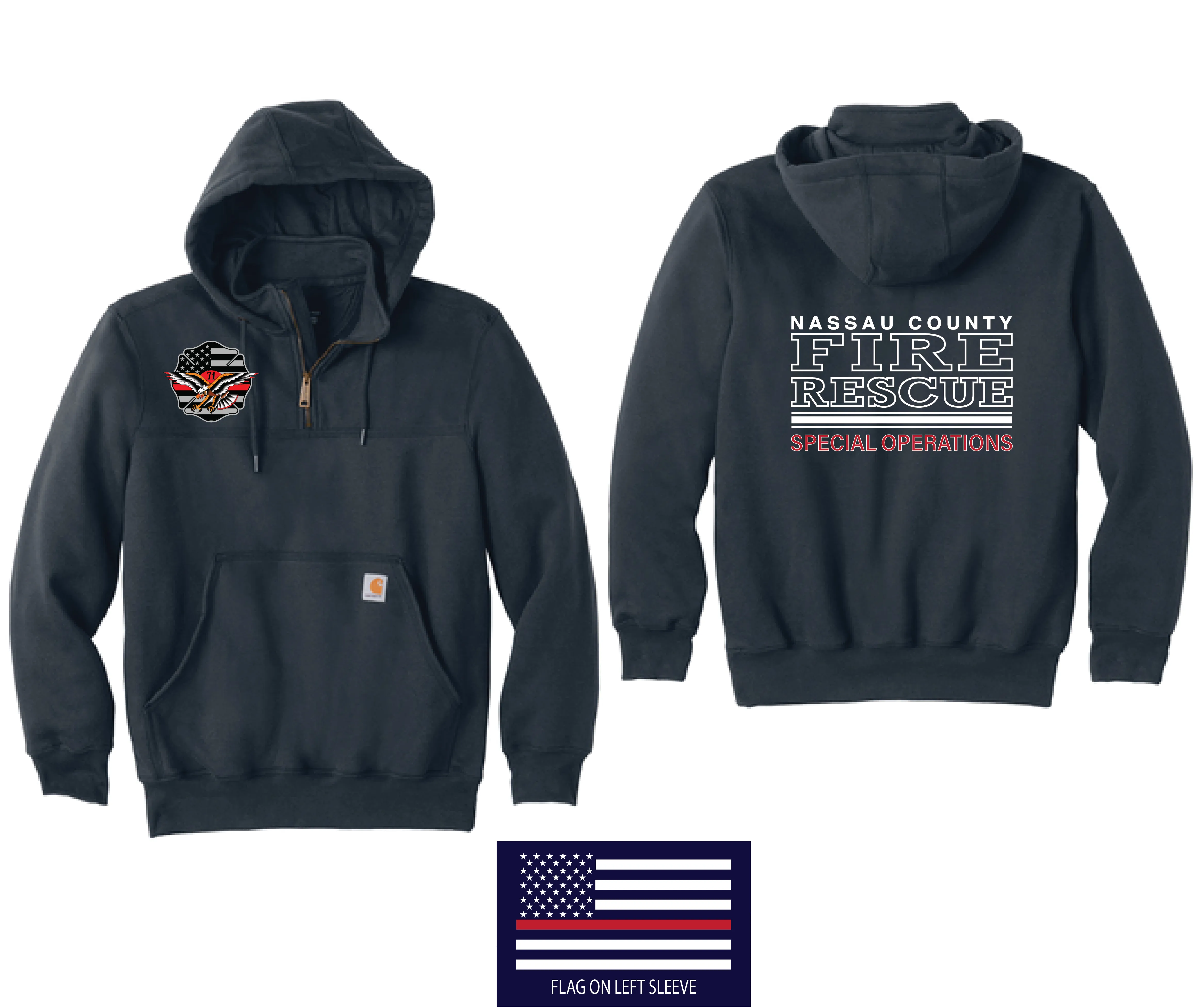NCFR STATION 71 Carhartt Quarter Zip Hoodie
