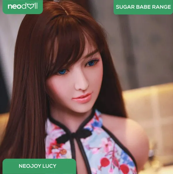 Neodoll Sugar Babe - Lucy - Silicone TPE Hybrid Sex Doll - Gel Breast - Uterus - 157cm - Silicone White