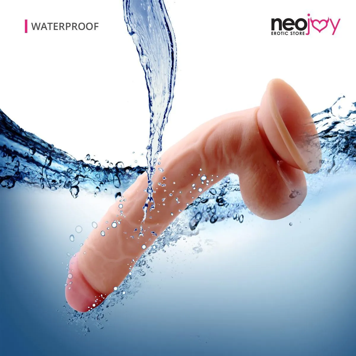 Neojoy - Real-Will Dildo - Pink - 28cm - 11 inch   Hybrid Lubido Lube Sachet