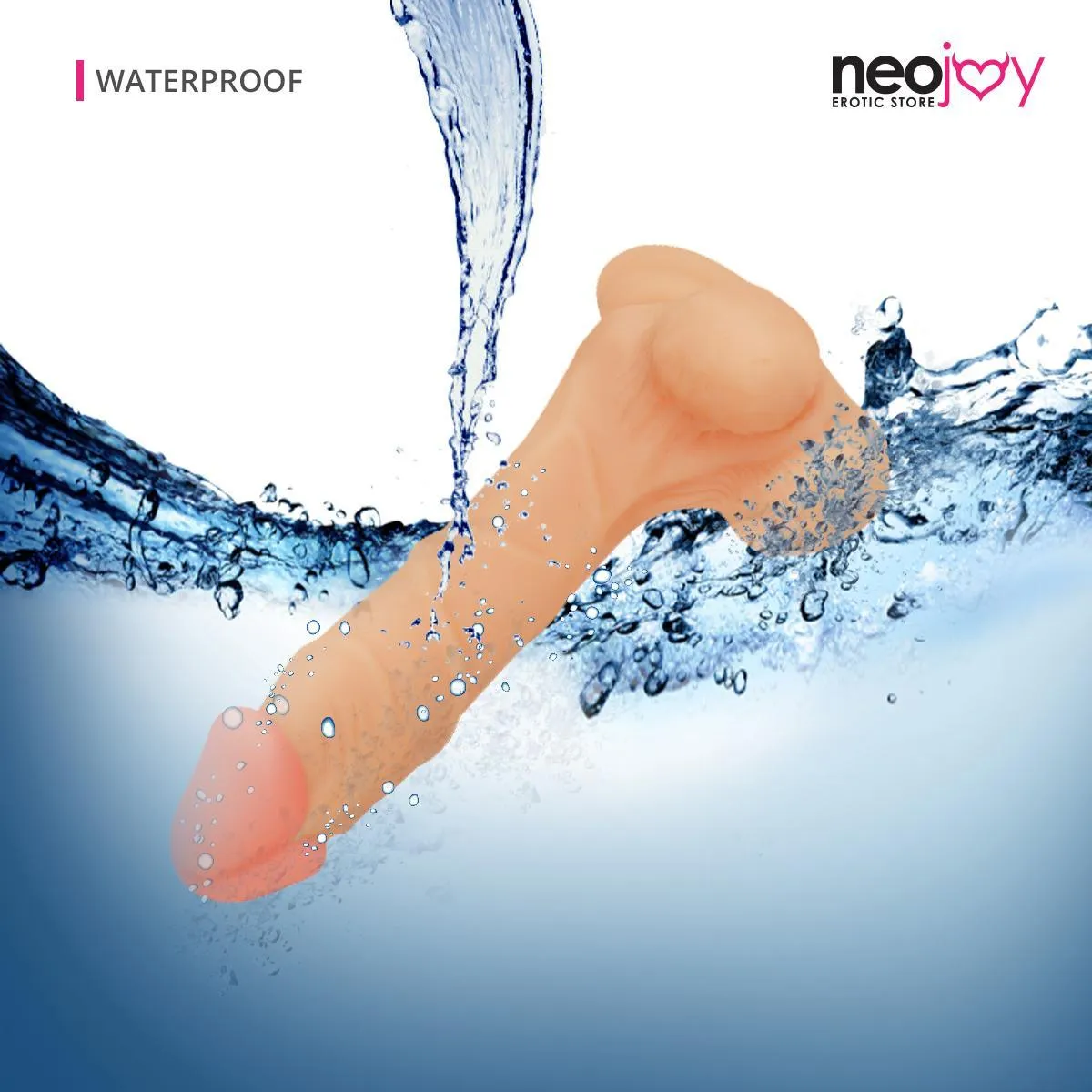 Neojoy - Sturdy Boy Dildo - 24.13cm - 9.5 inch - Hybrid Lubido Lube Sachet