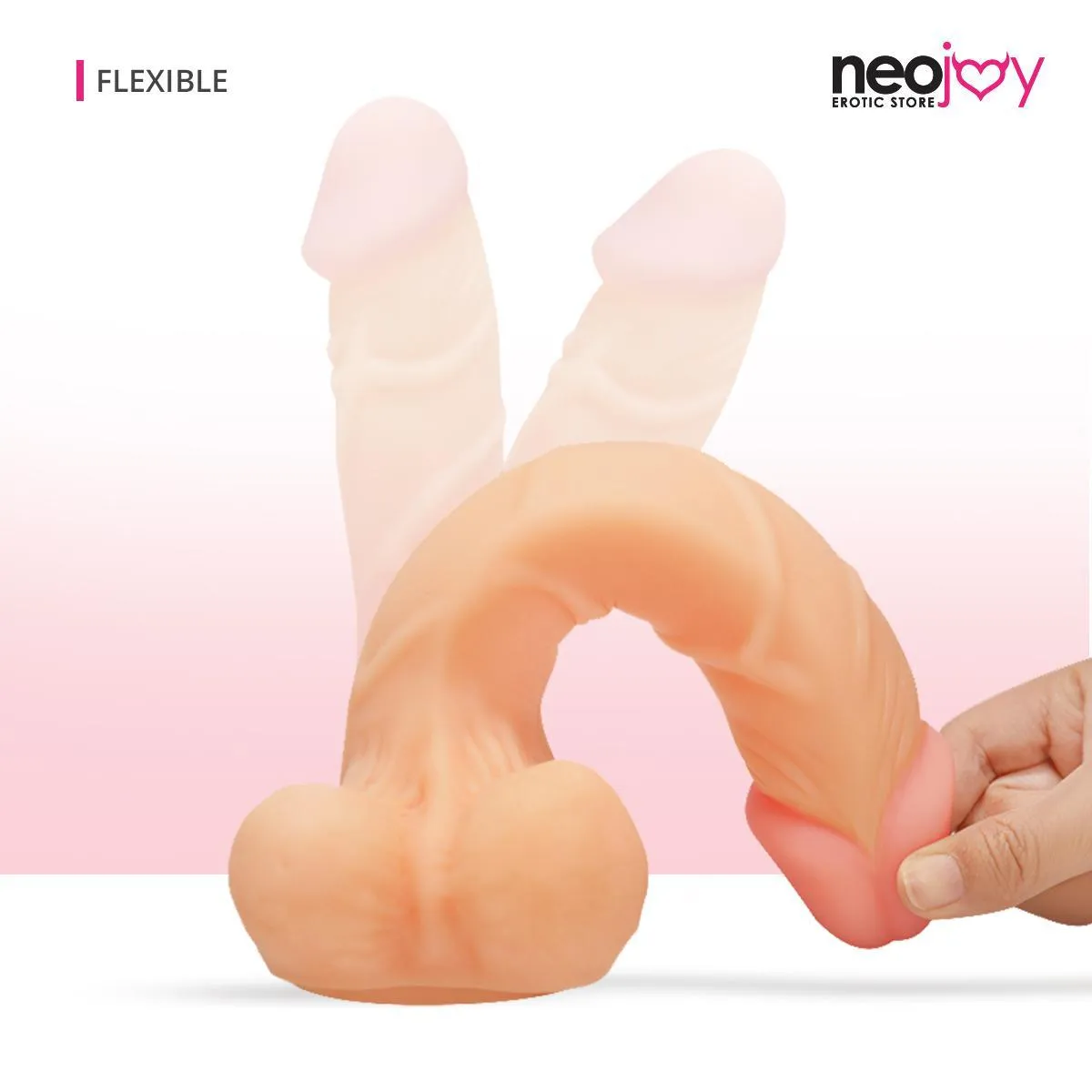 Neojoy - Sturdy Boy Dildo - 24.13cm - 9.5 inch - Hybrid Lubido Lube Sachet