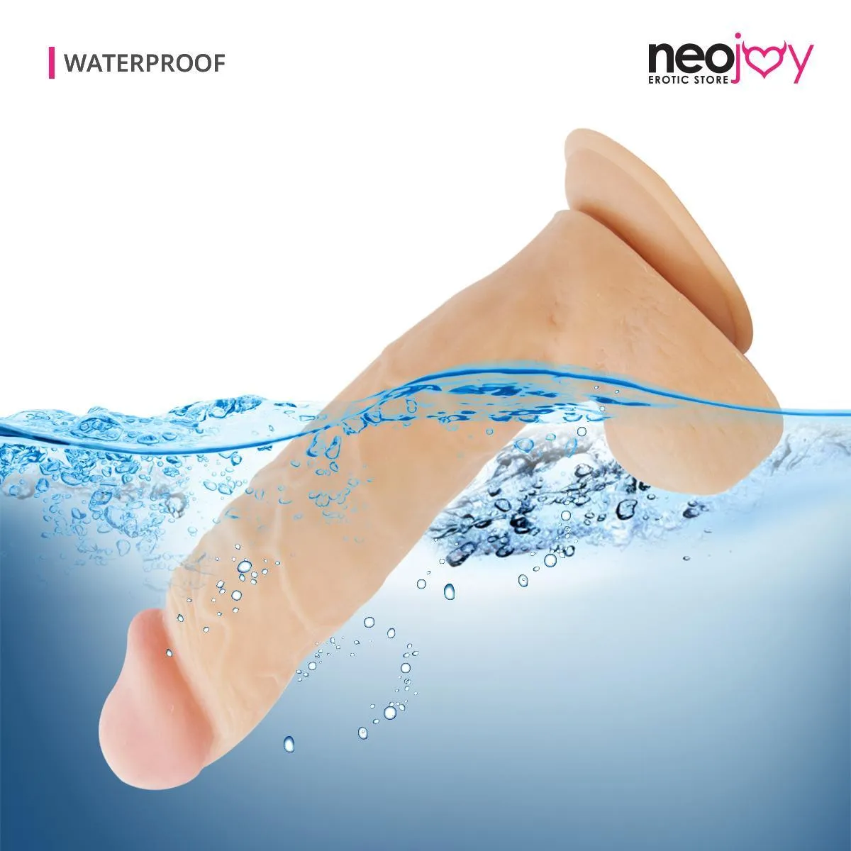Neojoy - Takeover Lover Dildo - Flesh - 24cm - 9.4 inch   Hybrid Lubido Lube Sachet