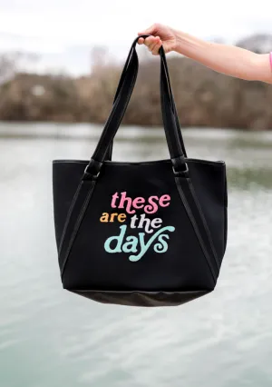 Neoprene Tote - These Are The Days (Black) - Pack of 5