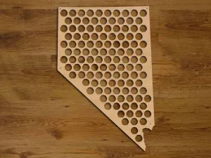 Nevada State Beer Cap Map, Holder, Father's Day, Gift for Him Handmade