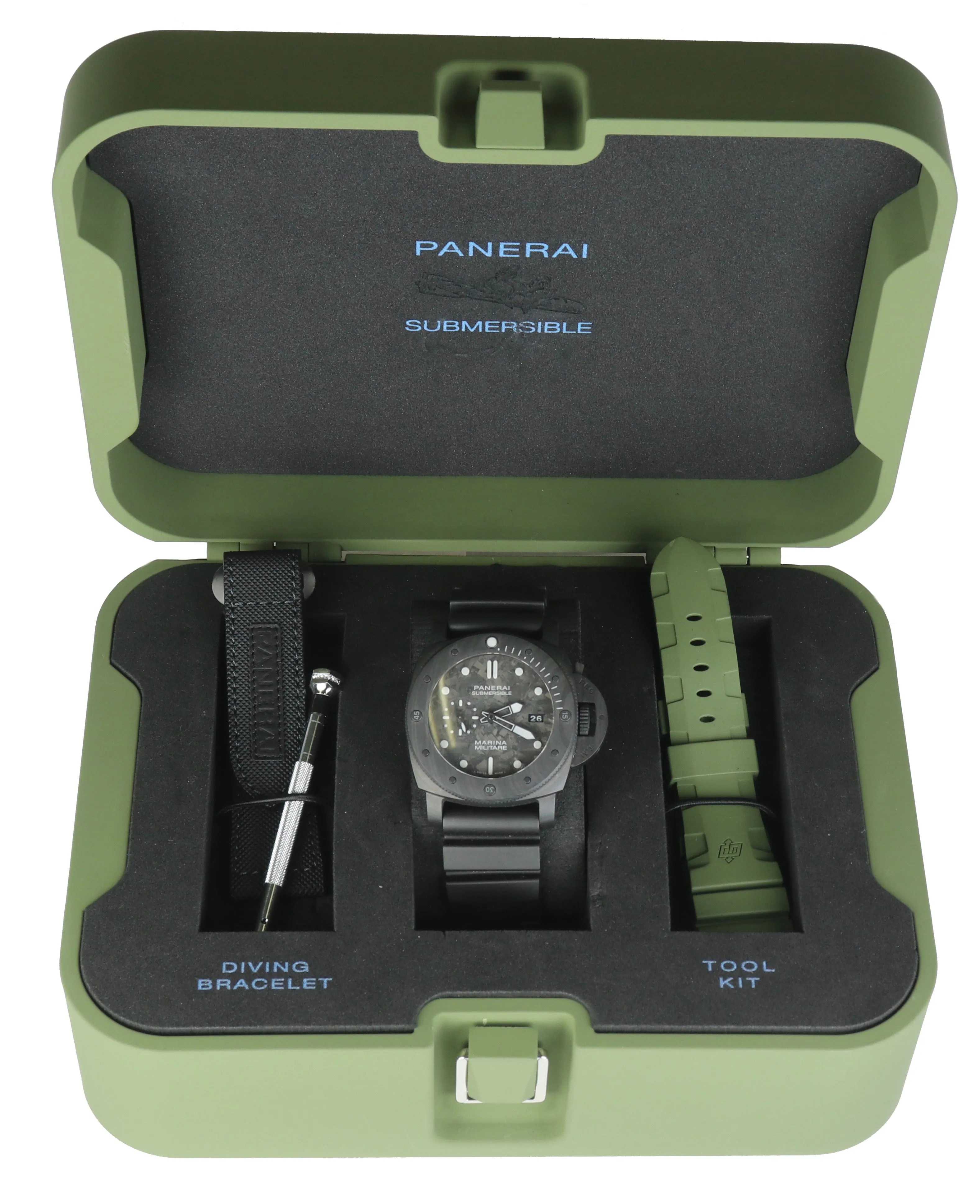 NEW 2020 Panerai Marina Militare Carbotech PAM00979 Black 47mm Mens Rubber Watch