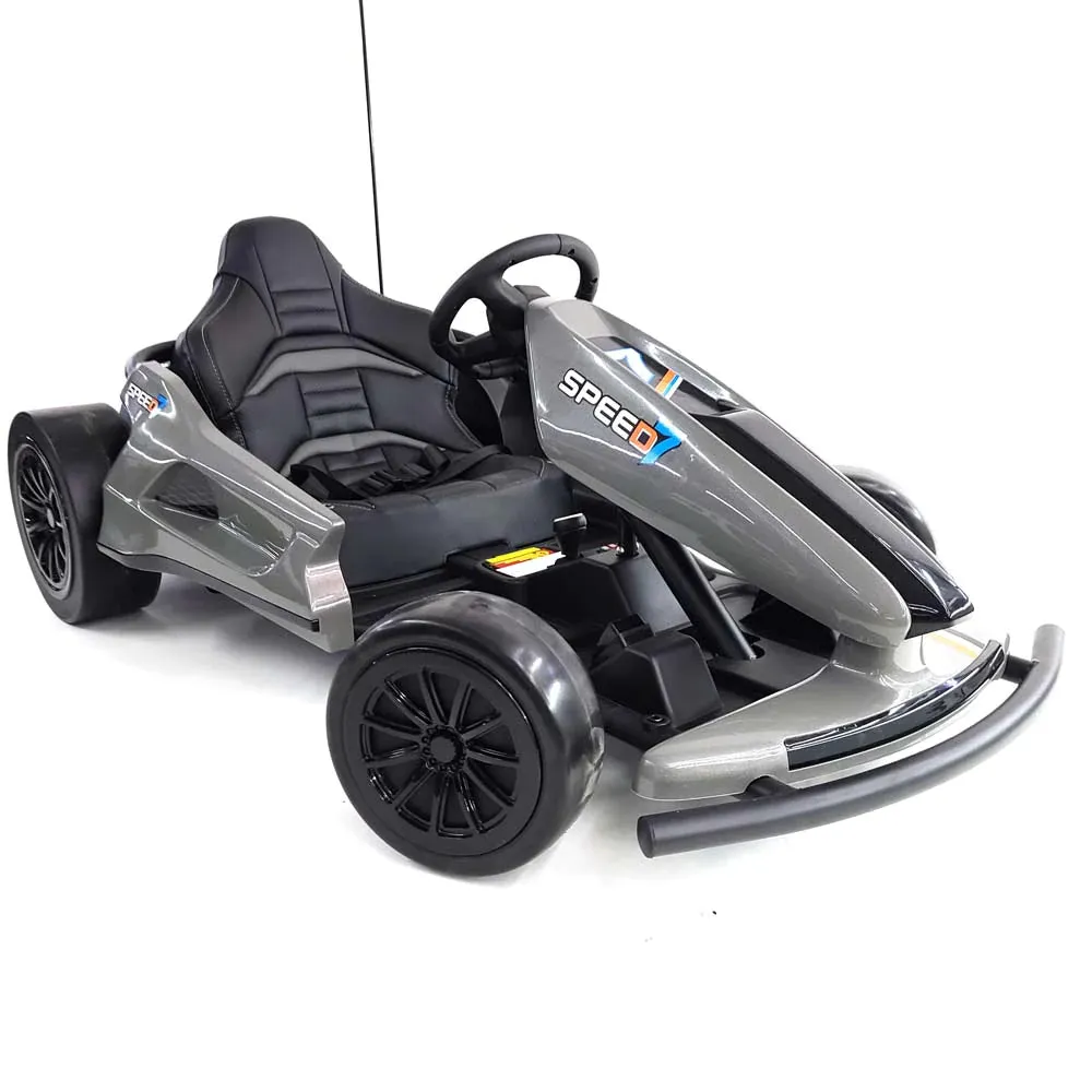 New 2025 | 24V Drifter GoKart Go Kart 1 Seater Ride on Car | LED Lights | Leather Seats | Upgraded Rubber Wheels | Up To 16KPH