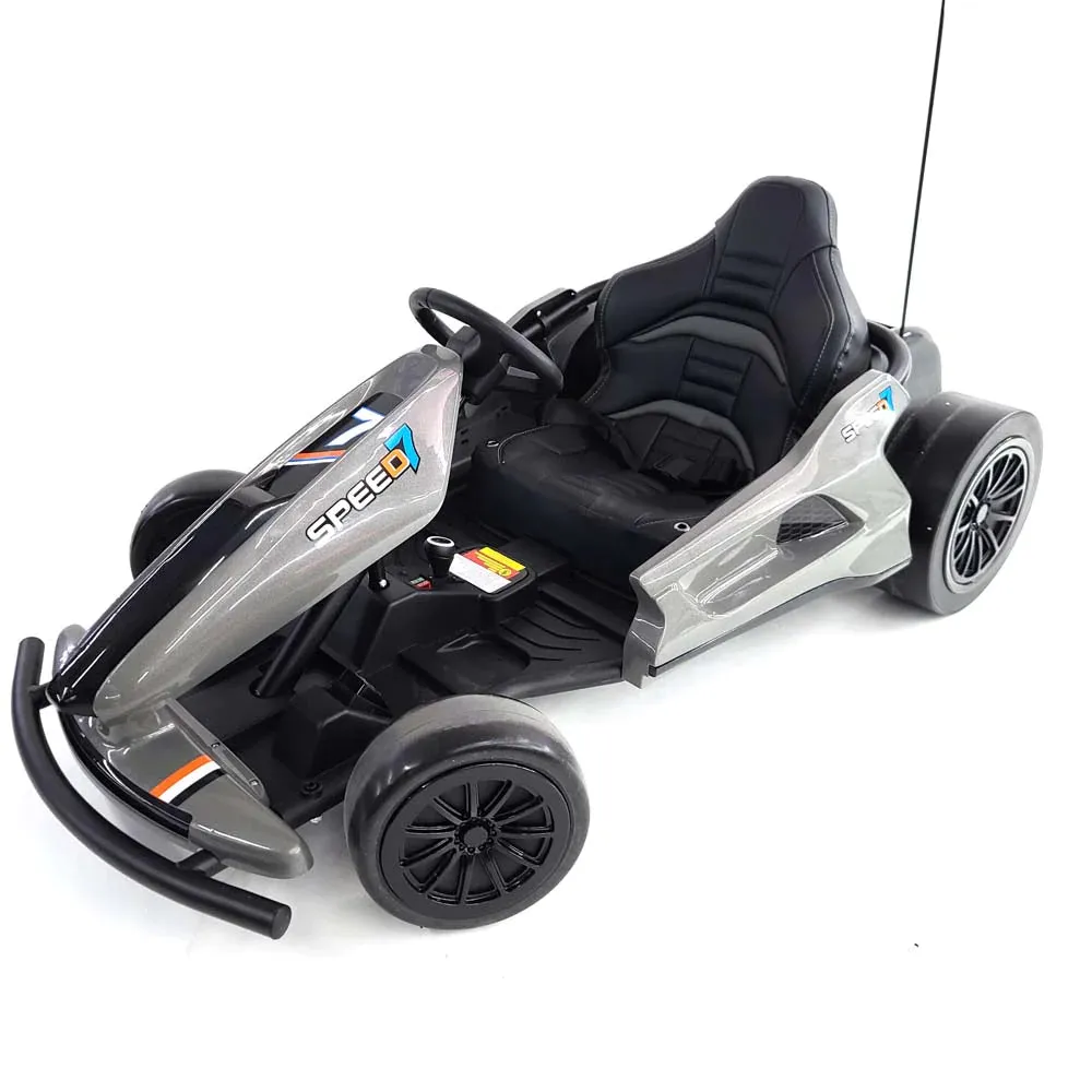 New 2025 | 24V Drifter GoKart Go Kart 1 Seater Ride on Car | LED Lights | Leather Seats | Upgraded Rubber Wheels | Up To 16KPH