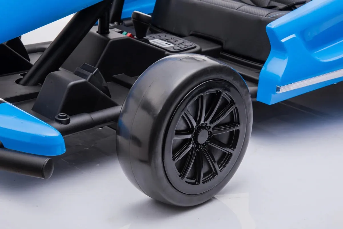 New 2025 | 24V Drifter GoKart Go Kart 1 Seater Ride on Car | LED Lights | Leather Seats | Upgraded Rubber Wheels | Up To 16KPH