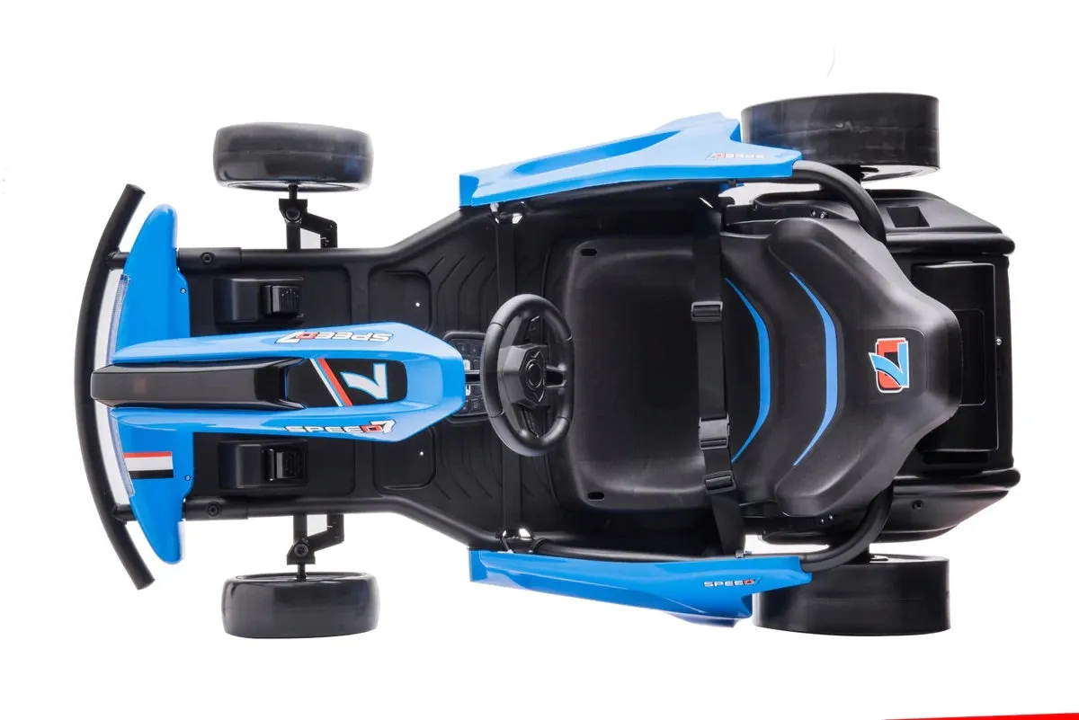 New 2025 | 24V Drifter GoKart Go Kart 1 Seater Ride on Car | LED Lights | Leather Seats | Upgraded Rubber Wheels | Up To 16KPH