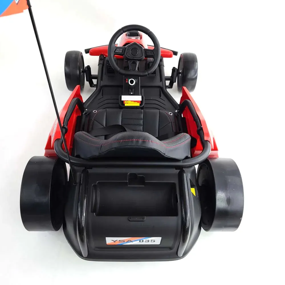 New 2025 | 24V Drifter GoKart Go Kart 1 Seater Ride on Car | LED Lights | Leather Seats | Upgraded Rubber Wheels | Up To 16KPH