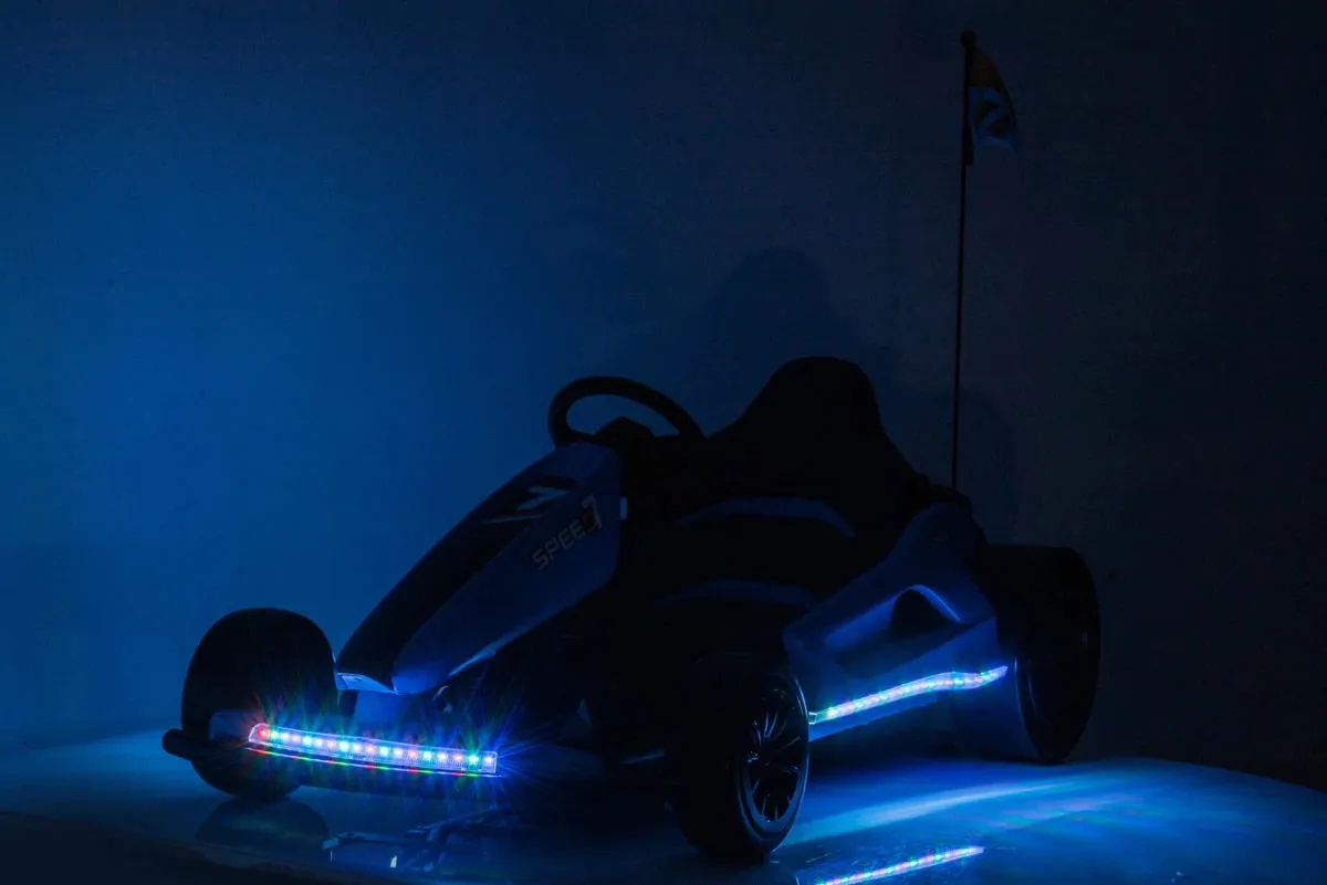 New 2025 | 24V Drifter GoKart Go Kart 1 Seater Ride on Car | LED Lights | Leather Seats | Upgraded Rubber Wheels | Up To 16KPH