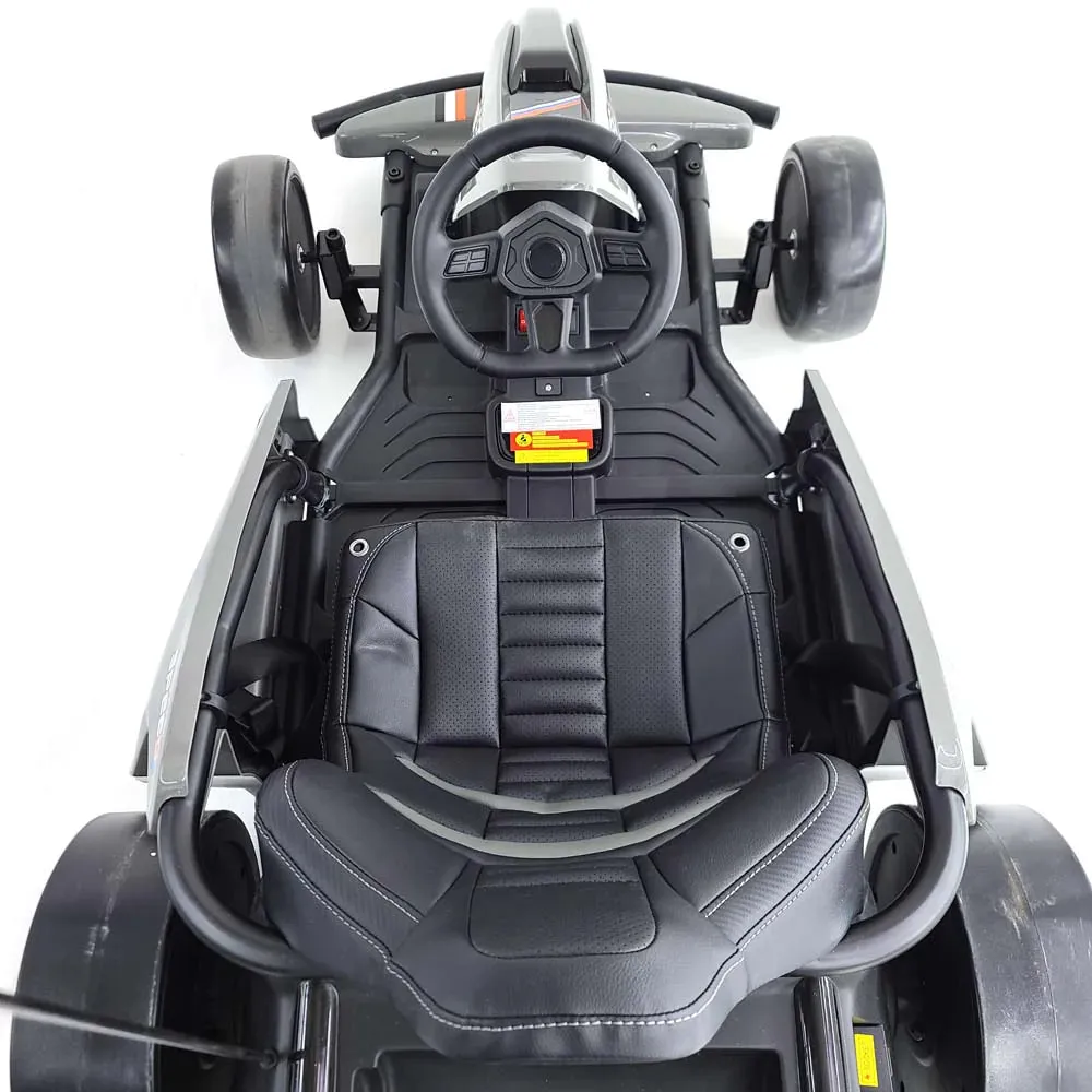 New 2025 | 24V Drifter GoKart Go Kart 1 Seater Ride on Car | LED Lights | Leather Seats | Upgraded Rubber Wheels | Up To 16KPH