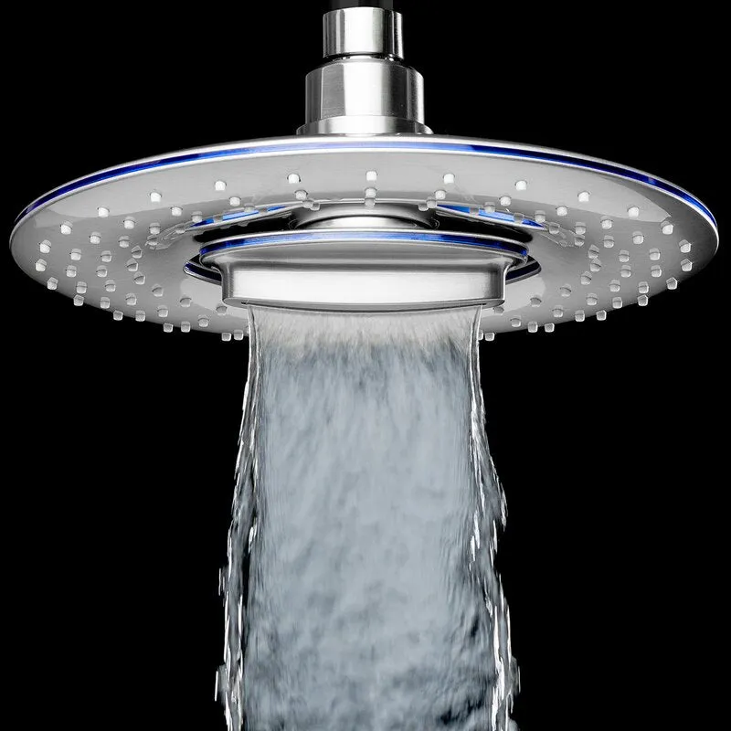 New AKDY Flood Adjustable Shower Head, Luxury rainfall and waterfall style, Angle adjustable and 360 degree swivel adapter!