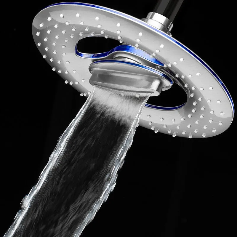 New AKDY Flood Adjustable Shower Head, Luxury rainfall and waterfall style, Angle adjustable and 360 degree swivel adapter!