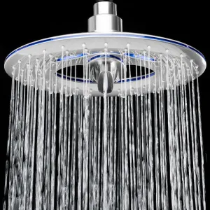New AKDY Flood Adjustable Shower Head, Luxury rainfall and waterfall style, Angle adjustable and 360 degree swivel adapter!