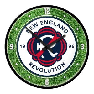 New England Revolution: Pitch - Modern Disc Wall Clock