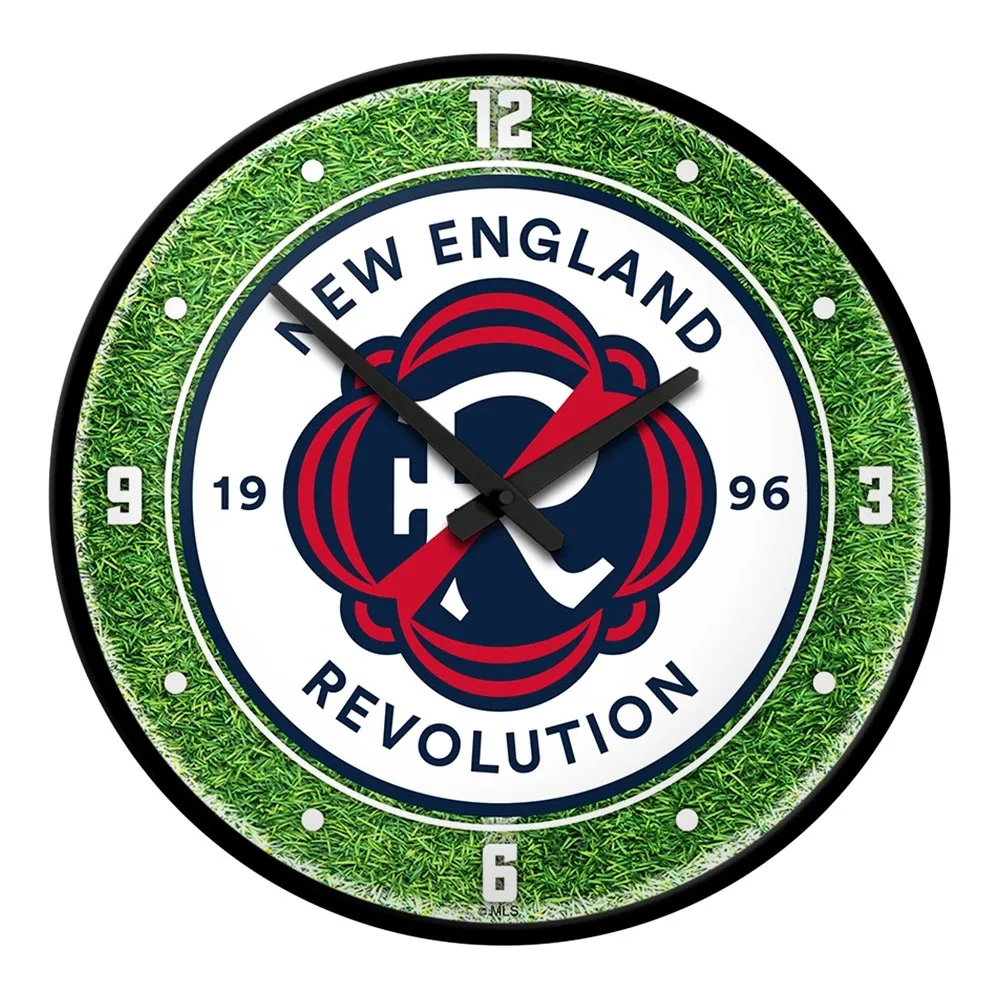 New England Revolution: Pitch - Modern Disc Wall Clock