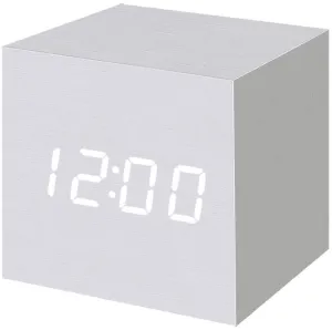 New in box! Wood Alarm Clock Digital LED Light Minimalist Mini Cube with Date and Temperature