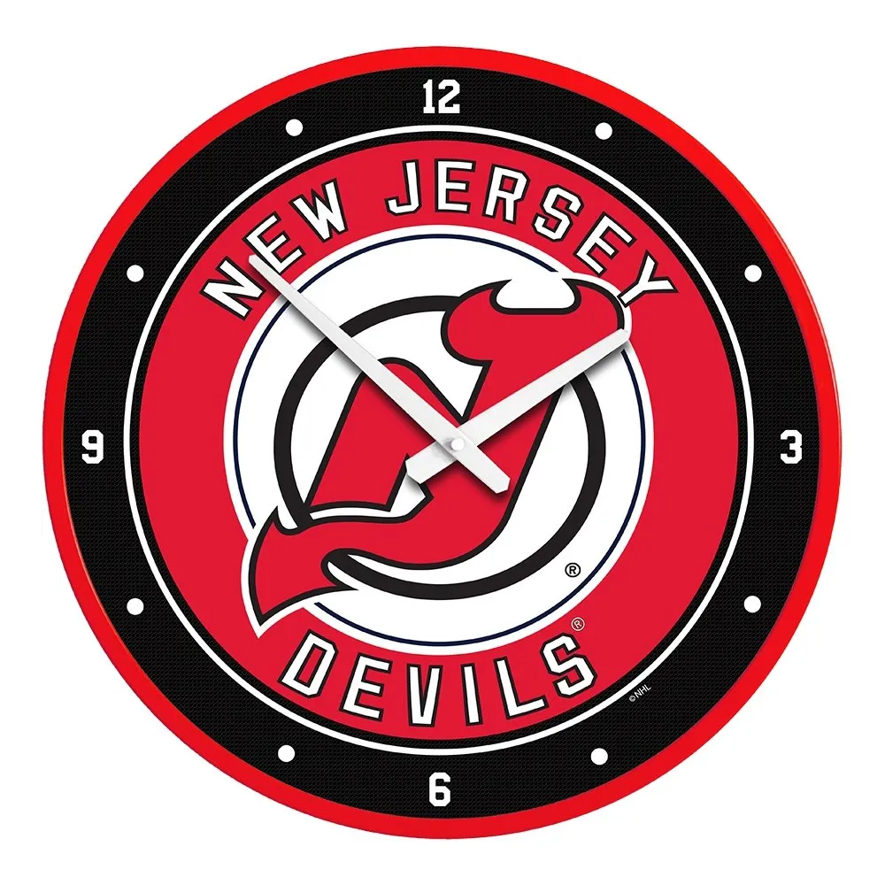 New Jersey Devils: Modern Disc Wall Clock